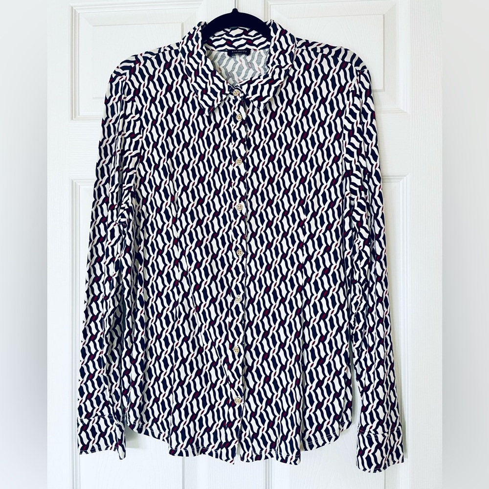 Talbots | Women’s Button-Down Collared Shirt| Red… - image 1